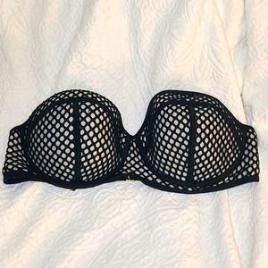Strapless Fishnet Bikini Top
